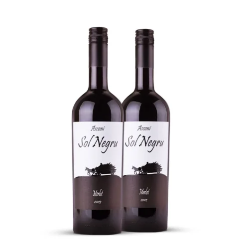 merlot 2012 sol negru and merlot 2009 sol negru; 6-bottle wine pack