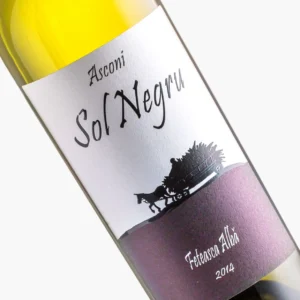 feteasca alba 2014 sol negru; white wine; label close up