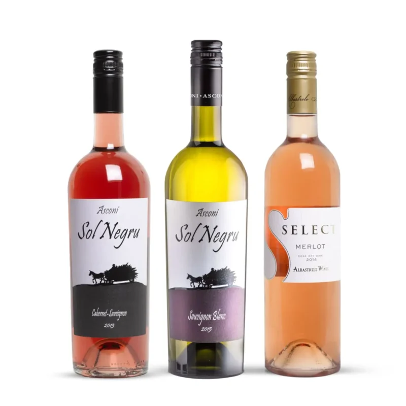 sauvignon blanc 2015 sol negru, cabernet sauvignon rose 2013 sol negru and merlot rose 2014 select; 6-bottle wine pack